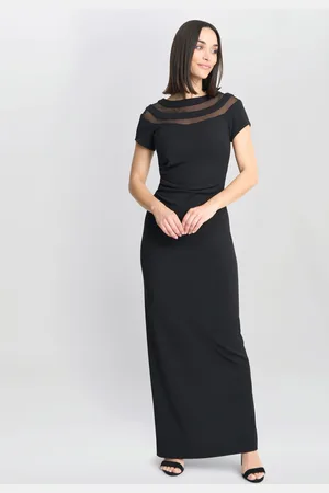 Gina Bacconi Michelle Illusion Maxi Black Dress42