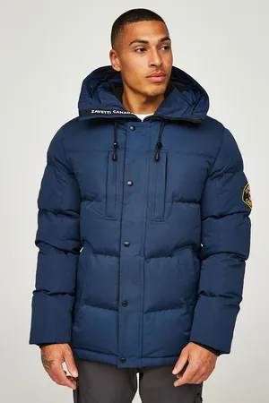 Zavetti Canada Mens Oshawa 2.0 Puffer Parka Jacket with Detachable Faux FurXL
