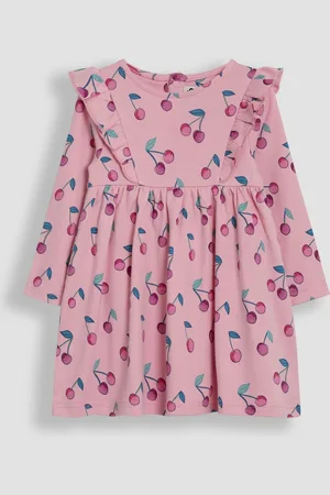 JoJo Maman Bébé Cherry Frill Sleeve Rib Dress6