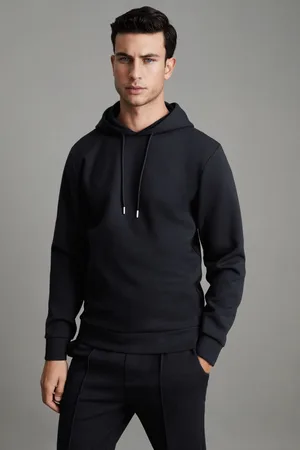 Reiss Fabien gevlochten hoodie van jerseyXXL