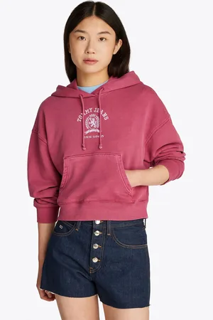 Tommy Hilfiger Boxy Cropped Varsity 100% Cotton Hoodiesmall