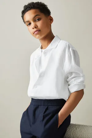 Reiss Ruban 100% Linen Cutaway Collar Shirt6