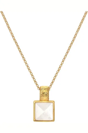 Hot Diamonds HD X JJ Gold Tone Calm Mother of Pearl Square Pendanteen