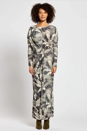 DASKA Maxi Dress With Long Sleeves And Buckle Detailsmall