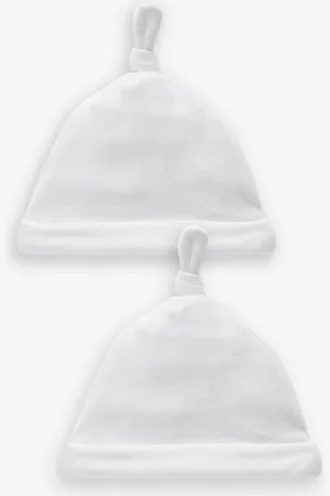 Next Velour Baby Tie Top Hats 2 Pack (0-12mths)Tot 3 maanden (50