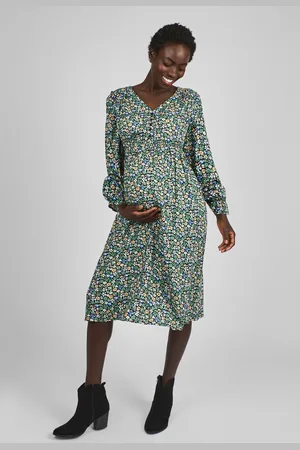 JoJo Maman Bébé V-Neck Maternity Midi DressS