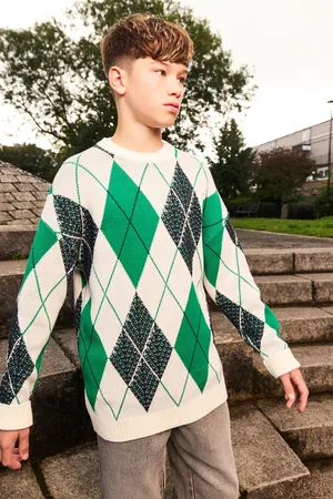 Next 100% Cotton Knitted Crew Neck Jumper (3-16yrs)116122cm