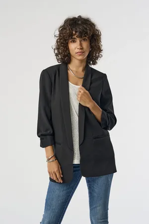 ONLY Ruched Sleeve Workwear 100% Cotton Blazer36