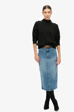 Superdry Denim Cargo Pocket Midi Skirt54