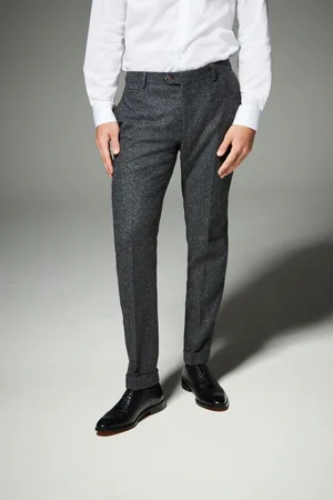 Next Regular Fit Trimmed Neppy Nova Fides Suit Trousers40W x 31L (UK 40 R)