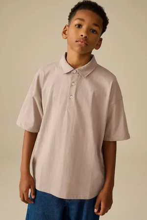 Next 100% Cotton Short Sleeve Boxy Fit Polo Shirt (3-16yrs)122128cm