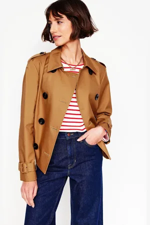 Boden Mayfair Cropped Trench 100% Cotton Jacket42