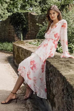 Forever New Kya Long Sleeves Frill Midi Dress34