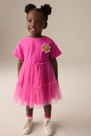 Next Short Sleeve Mesh Dress (3mths-7yrs)6