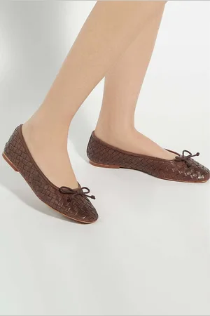 Dune Heat Woven Ballerina Shoeseu355