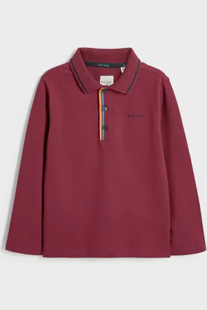 Paul Smith Boys Long Sleeve Signature 100% Cotton Polo Shirt10