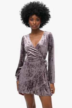 Superdry Velvet Wrap Mini Dress38