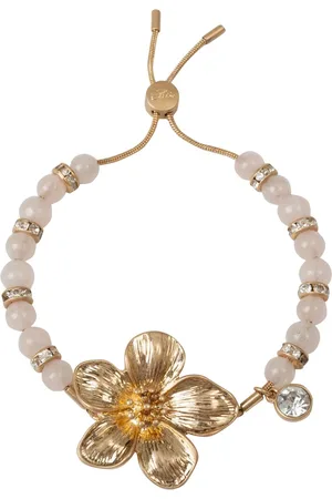 Bibi Bijoux Gold Tone Flower Bead Friendship Braceleteen