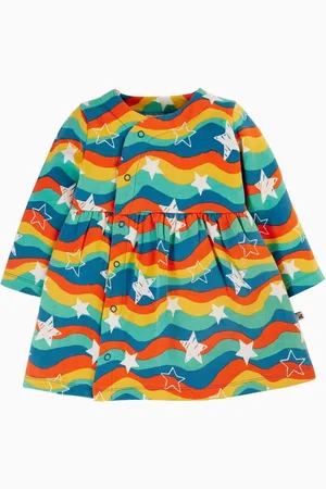 Frugi Blue Wavy Stars Kimono Dress9