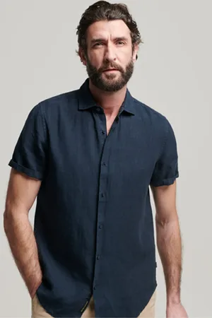 Superdry Studios Casual 100% Linen Short Sleeve ShirtXL