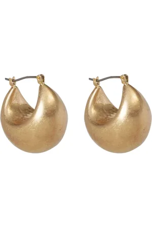 Bibi Bijoux Gold Tone Chunky Statement Hoop Earringseen