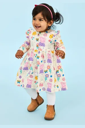 JoJo Maman Bébé Peppa Pig Printed Button Front Dress6