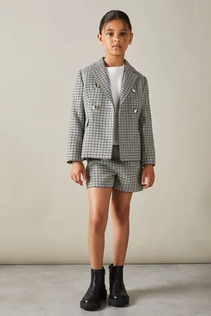 Reiss Charlie Checked Double Breasted Suit Blazer5