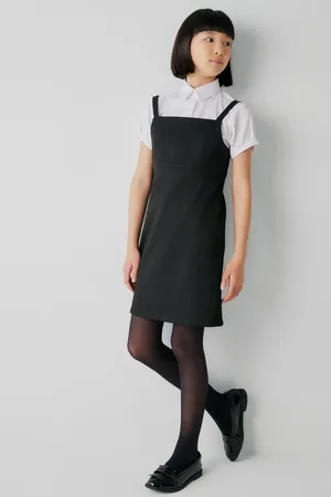 Clarks School Senior Girls Woven Pinafore Dress10 Jaar (140cm)