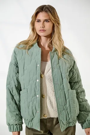 ONLY Quilted Button Up Bomber 100% Cotton Jacket