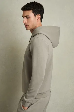 Reiss Fabien gevlochten hoodie van jerseyXL