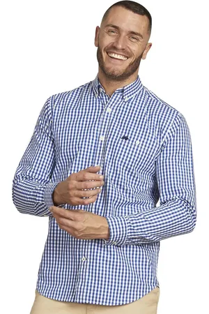 Raging Bull Classic 100% Cotton Long Sleeve Gingham ShirtXL