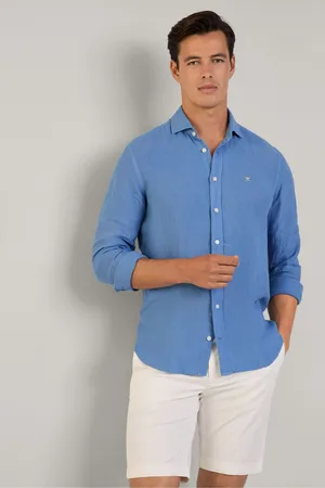 Hackett Tailored Fit Linen ShirtMedium