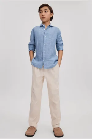 Reiss Ruban 100% Linen Cutaway Collar Shirt9