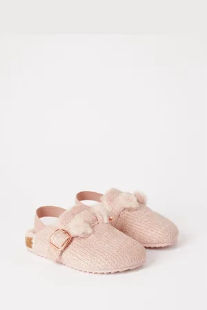 Lipsy London Slip On Footbed Buckle Faux Fur Lined Nightwear Slippers ClogsEU 30.5 (UK 12)