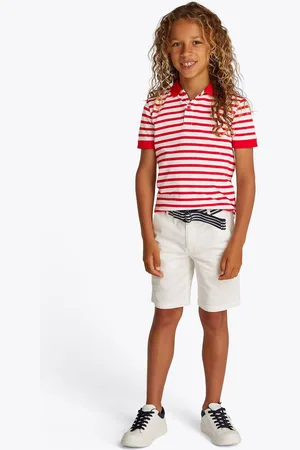 Tommy Hilfiger Flag Short Sleeve 100% Cotton Polo Shirt152158cm