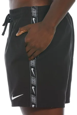 Nike 5 Inch Black Logo Tape Volley Swim ShortsM