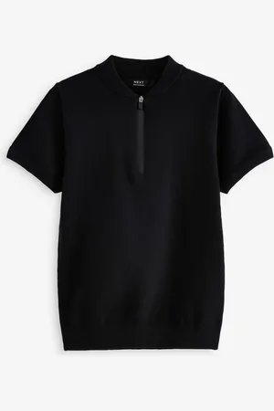 Next 100% Cotton Knitted Quarter Zip Polo Shirt (3-16yrs)9 Jaar (134cm)