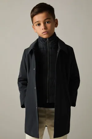 Reiss Logan Gabardine Coat with Removable Gilet12