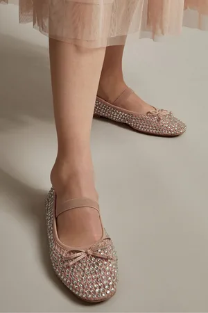 Monsoon Gabi Diamante Mesh Ballet FlatsEU 41 (UK 8)