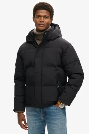 Superdry Hooded Box Quilt Puffer Coat Water-Repellent JacketXL