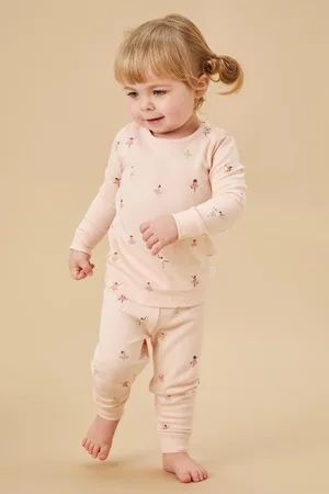 Mori Pink Ballerina Organic Cotton & Bamboo Pyjama Set104110cm