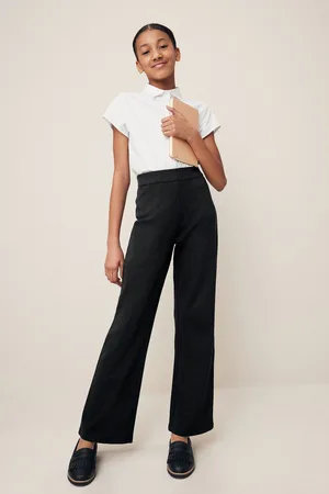 Next Cotton Rich Jersey Stretch Pull On High Waist Boot Cut School Trousers (9-17yrs)15 Jaar (170cm)