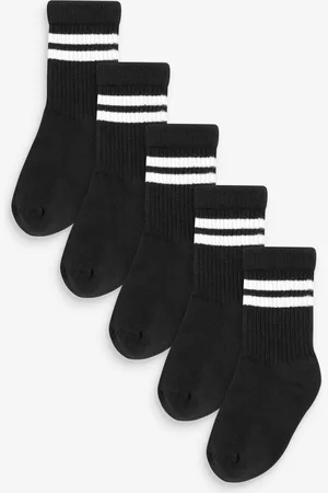 Next Cushioned Footbed Cotton Rich Ribbed Tipped Socks 5 Pack7-10