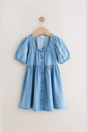 Next Puff Sleeve 100% Cotton Dress (3-16yrs)12 Jaar (152cm)