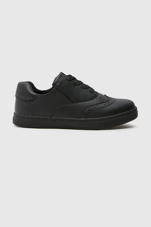 Schuh Youth Latch Brogue Black ShoesEU 36 (UK 3)