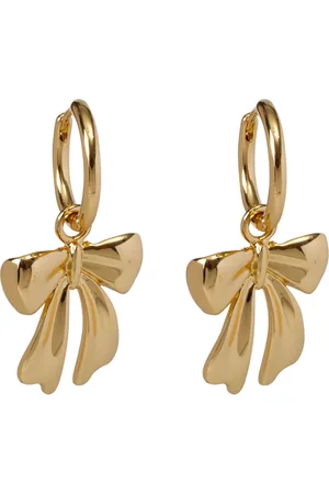 Bibi Bijoux Gold Tone Bow Hoop Earringseen