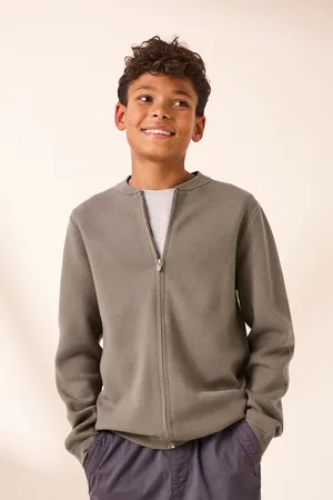 Next Knitted Zip Through Bomber Cardigan (3-16yrs)6 Jaar (116cm)
