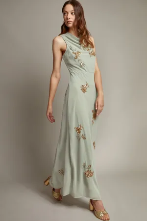 Monsoon Sarah Embellished Cowl Neck Maxi Dress50