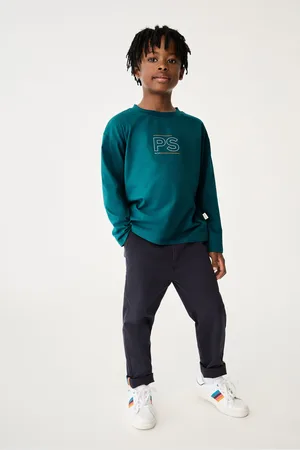Paul Smith Boys 100% Cotton Oversized Teal Blue Long Sleeve Iconic Print T-Shirt4