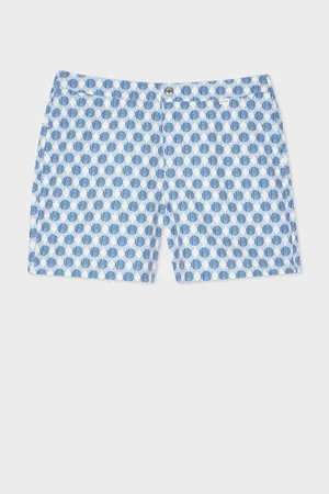 Paul Smith Blue Printed Swim Shortslarge